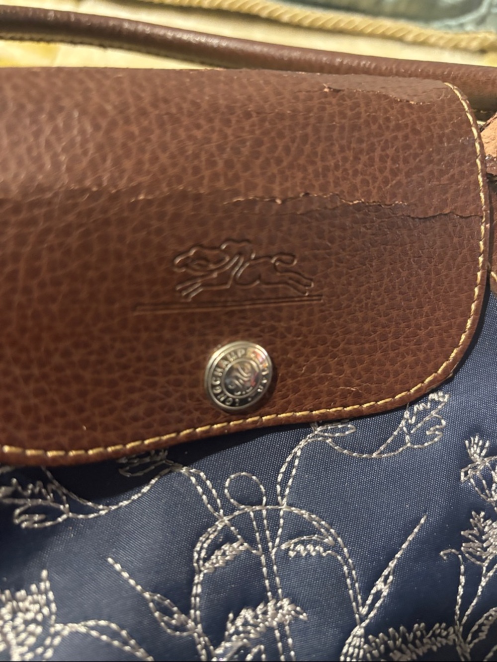 Longchamp Limitee Edition Embroidered Tote Bag - Picture 3 of 12